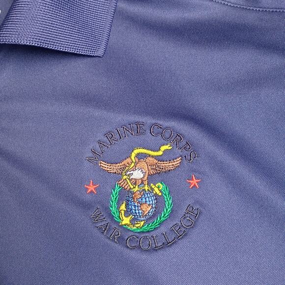 Under Armour Marine Corps War College Polo Shirt Blue - Picture 3 of 7